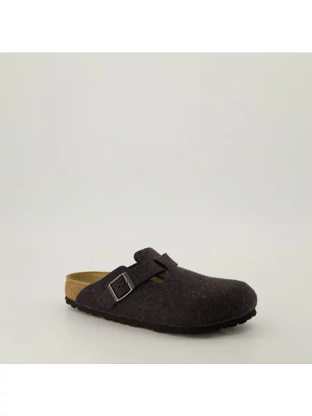 Klapki Birkenstock wełniane szare