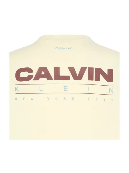 Tricou Calvin Klein Jeans galben