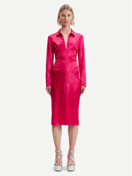 Samsøe Samsøe Šaty Ivana jasne červená ružová