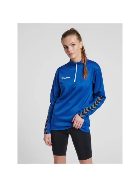 Bluza do piłki nożnej Hummel demi-zip hml AUTHENTIC niebieska