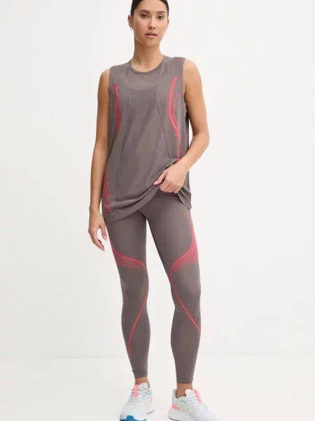 Легінси для тренувань adidas by Stella McCartney TruePace з принтом сірий