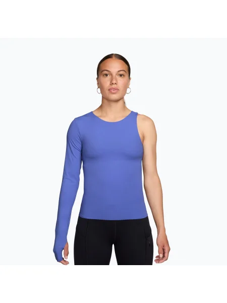 Tricou de antrenament pentru femei Nike Zenvy Dri-Fit One Sleeve Top sapphire/white/white alb