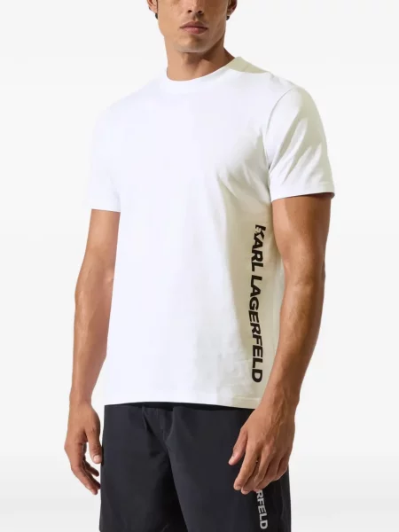 Tricou Karl Lagerfeld cu autograf alb