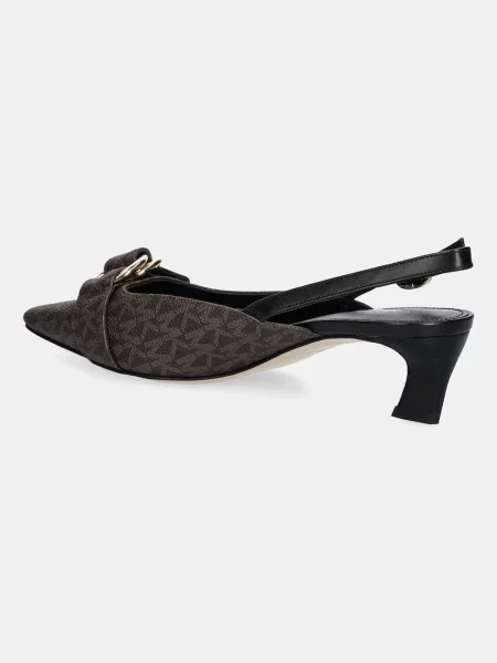 Lodičky MICHAEL Michael Kors Jaden na s odkrytou patou hnědá