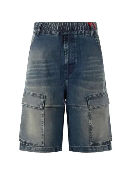 Pantaloni scurți din denim Diesel albastru