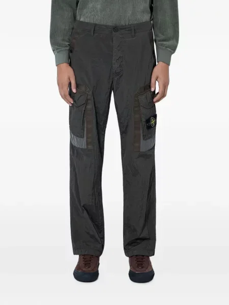 Pantaloni cargo Stone Island cu strasuri verde