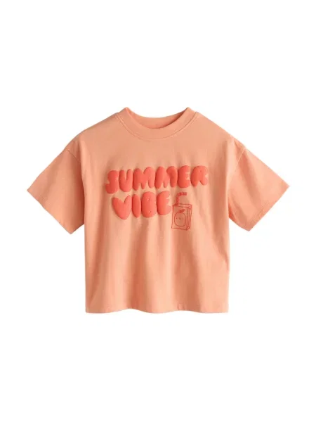 Next Tricou caisă / închis portocaliu