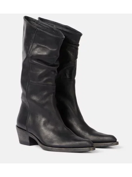 Botine Khaite din piele negru