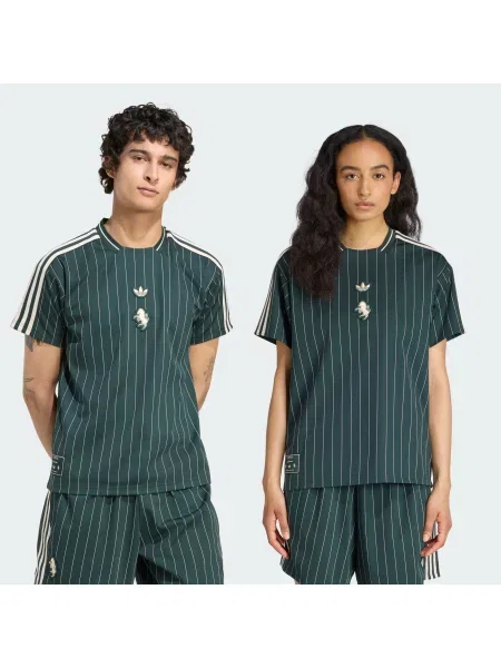 ADIDAS ORIGINALS Tehnička sportska majica Juventus Terrace tamno zelena bijela