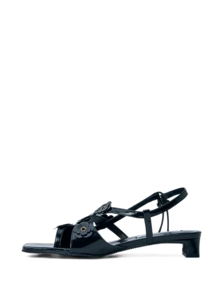 Sandale Cecilie Bahnsen cu model floral slingback negru