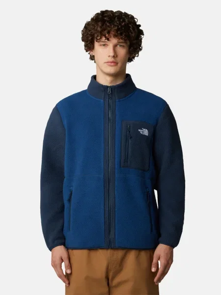 Geacă The North Face din fleece albastru
