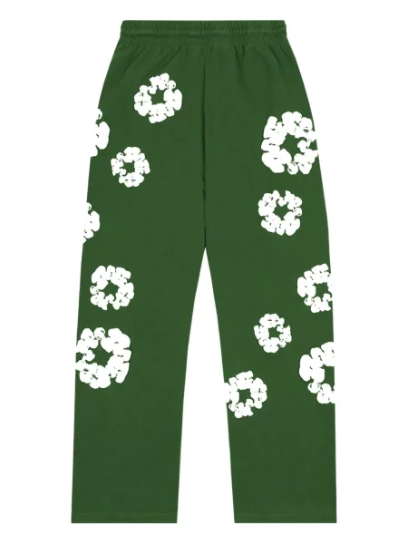 Pantaloni Denim Tears cu imagine alergare verde