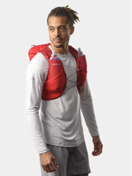 Prsluk za trčanje Salomon Active Skin 8 Red Dahlia / High Risk Red crvena