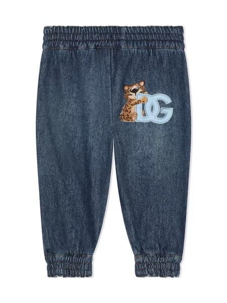 Spodnie dziecięce Dolce And Gabbana niebieskie