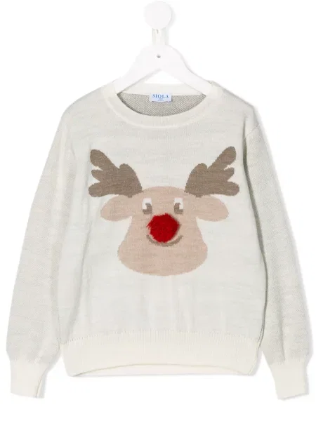 Sweter dziecięcy Siola biały