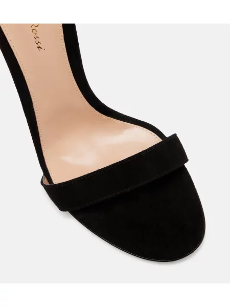 Sandale Gianvito Rossi din piele de căprioară negru