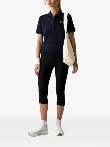 Tricou polo Lacoste cu autograf albastru