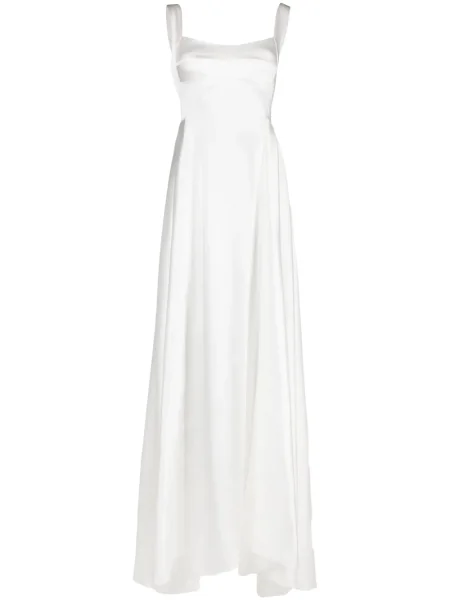 Сатенен сукман Atu Body Couture без ръкави бяло