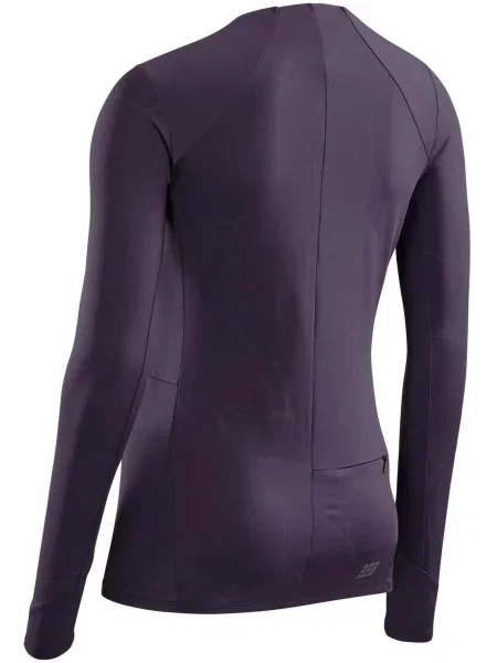 Koszulka sportowa z długim rękawem CEP Reflective fioletowa