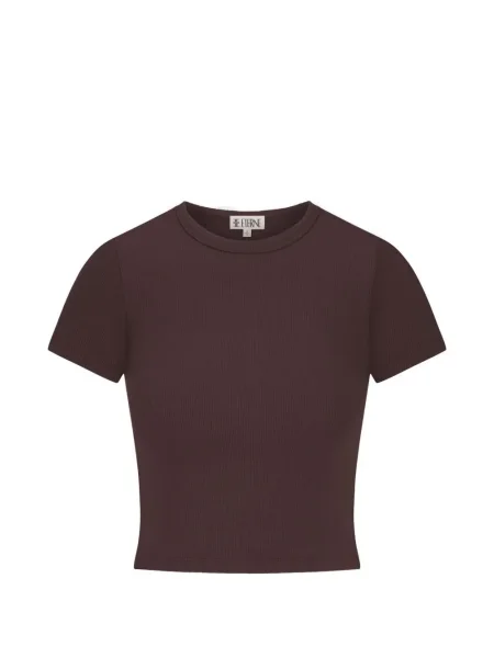 Krótka koszulka Eterne brązowa