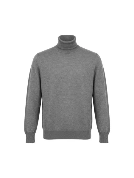 Sweter z golfem Ferrante wełniany do golfa szary