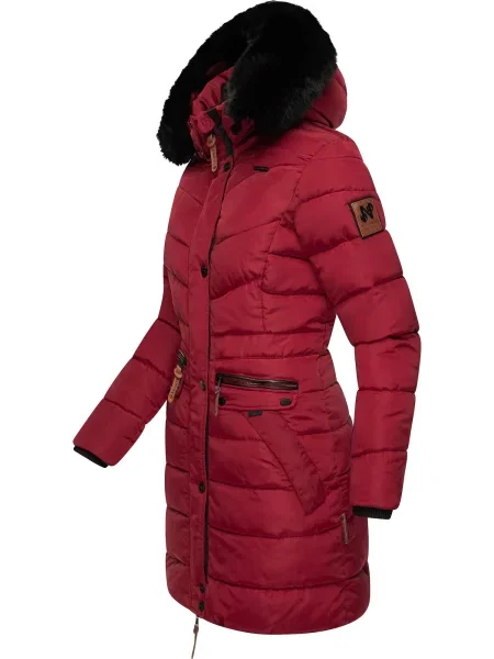 NAVAHOO Palton de iarnă Paula roşu închis negru