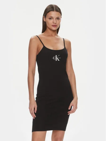 Calvin Klein Jeans Rochie de vară Monologo negru