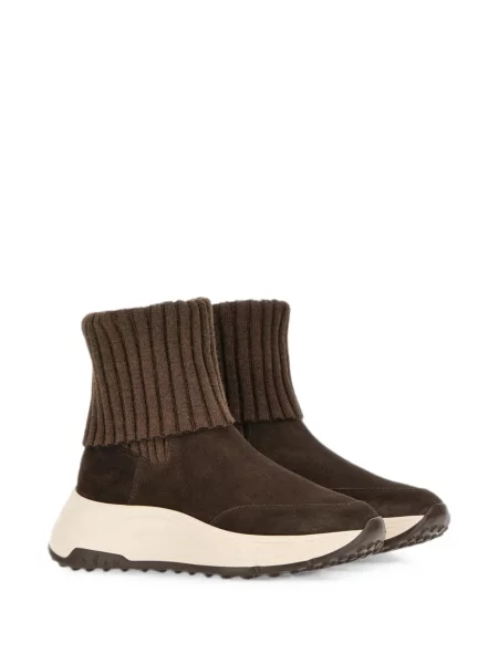 Sneakerși Hogan tricotate maro