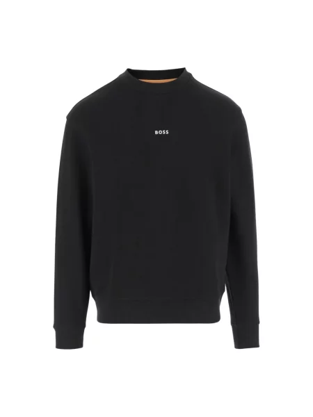 Bluza Boss Orange z długim rękawem z dekoltem w kształcie litery U czarna