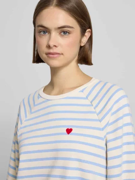 Bluza o kroju oversized z mieszanki bawełny model „GRETA” Pieces
