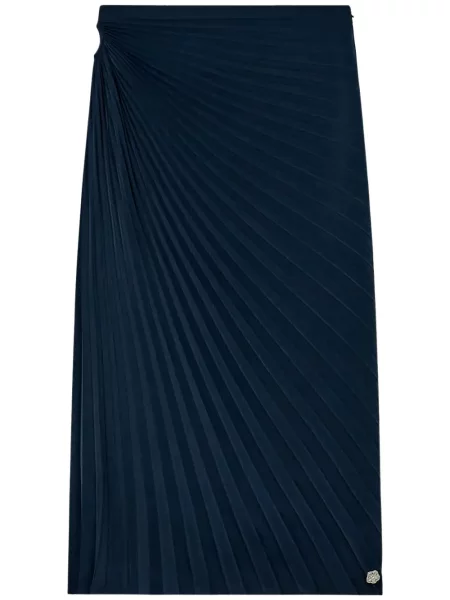 Spódnica plisowana Kenzo do kolan niebieska