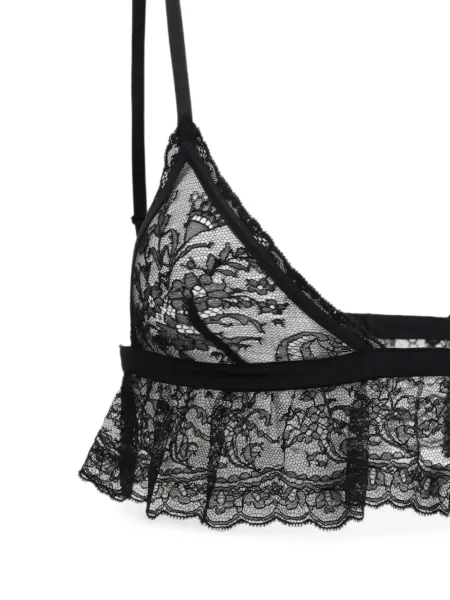 Сутиен Dolce & Gabbana с волани с дантела черно