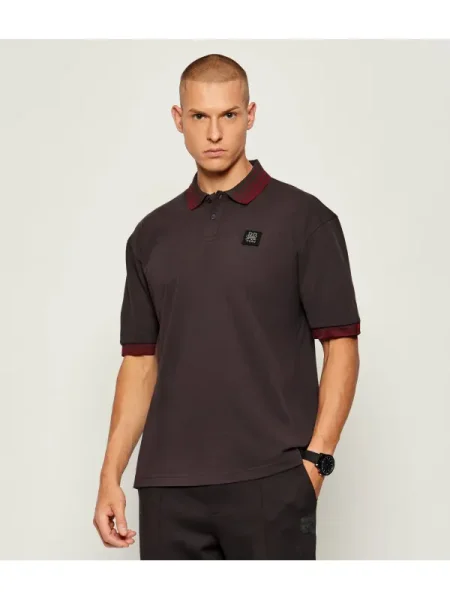 Tricou polo Hugo gri