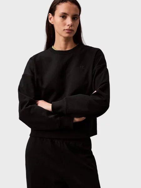 Махровий світшот Calvin Klein Jeans чорний