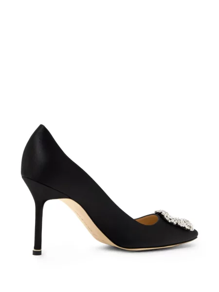 Bateliai Manolo Blahnik su sagtimis juoda