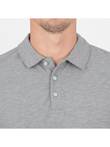 Polo Jako Organic Stretch szara