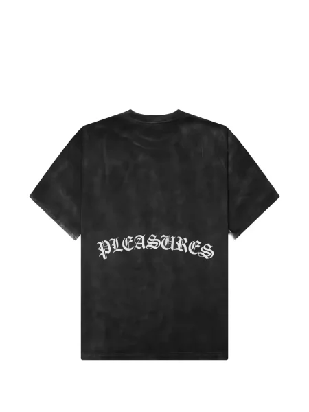 Haftowana koszulka Pleasures czarna