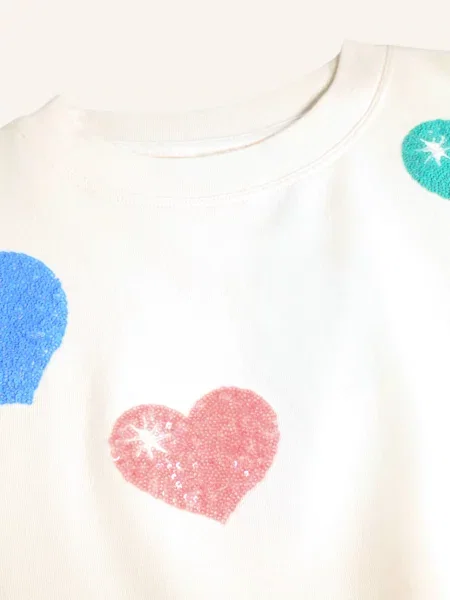 Molo Bluza Z Cekinami weiss niebieska