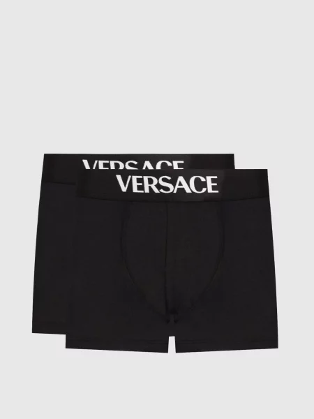 Набір чорних трусів-боксерів Versace чорний