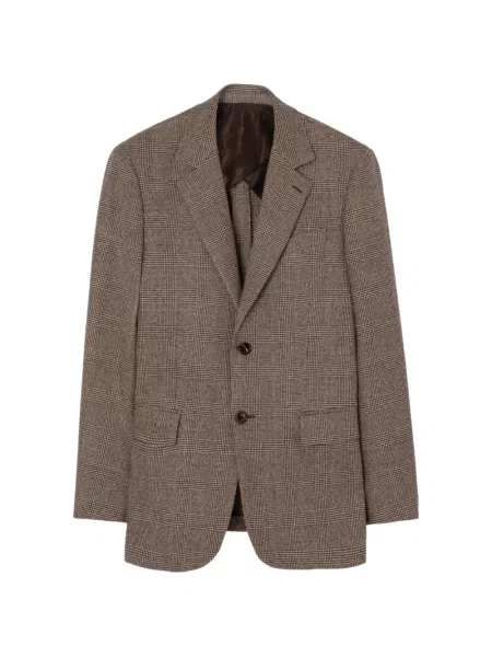 Geacă Burberry în carouri maro