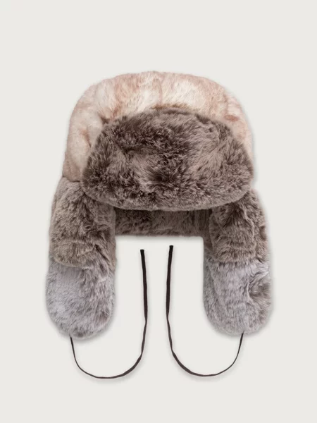 Kangol füles sapka női MULTI FAUX FUR TRAPPER bézs