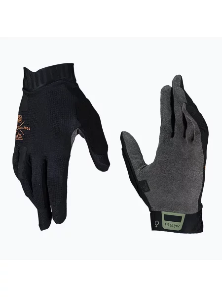 Cyklistické rukavice Leatt MTB GripR stealth černé