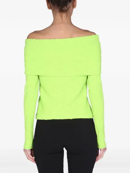 Top Msgm cu decolteu barcă verde