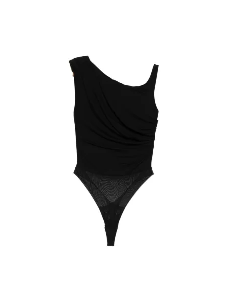 Top Elisabetta Franchi asymetryczny czarny