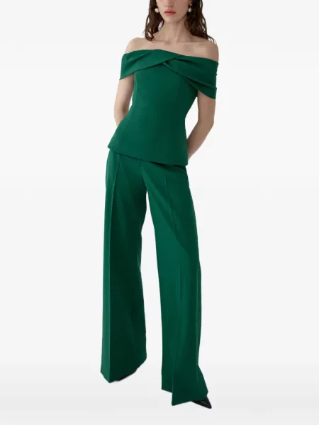 Bluză Carolina Herrera drapată verde