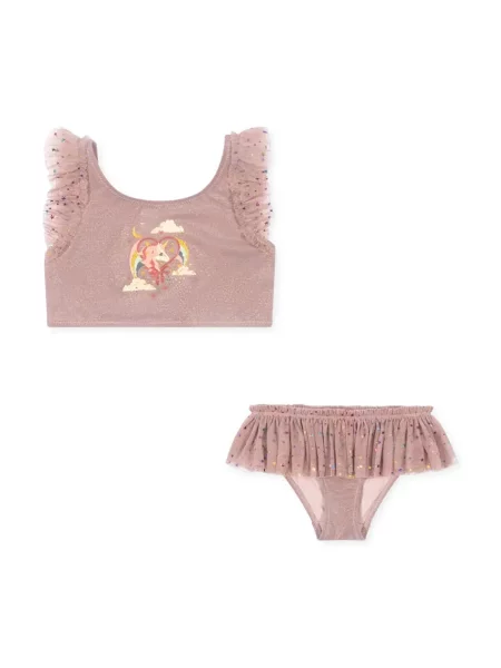 Konges Sløjd Dvoudílné dětské plavky SPARKY BIKINI růžové