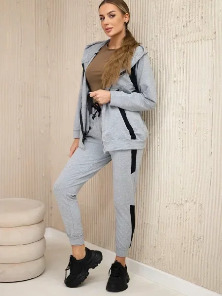 Geacă Kesi cu dungi gri