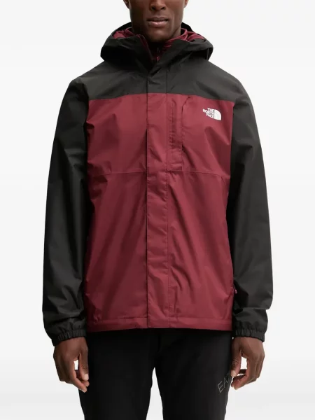 Geacă The North Face cu glugă roșu