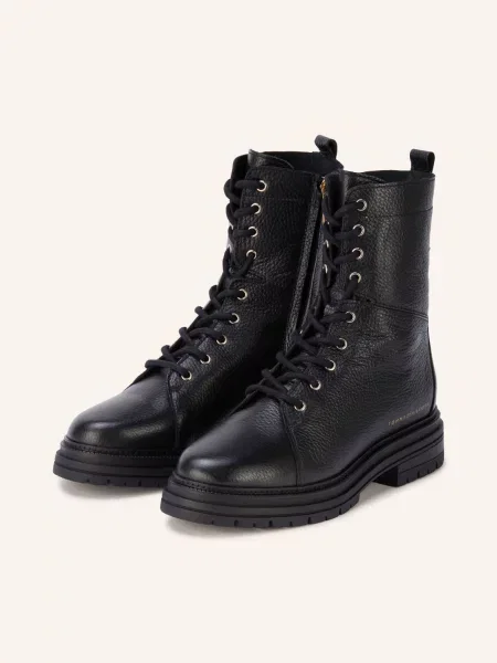 Tommy Hilfiger Botki Sznurowane schwarz czarne