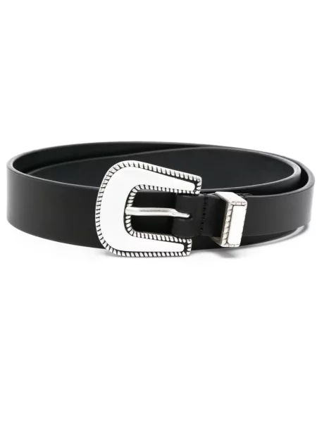Curea Pt Torino din piele de căprioară negru